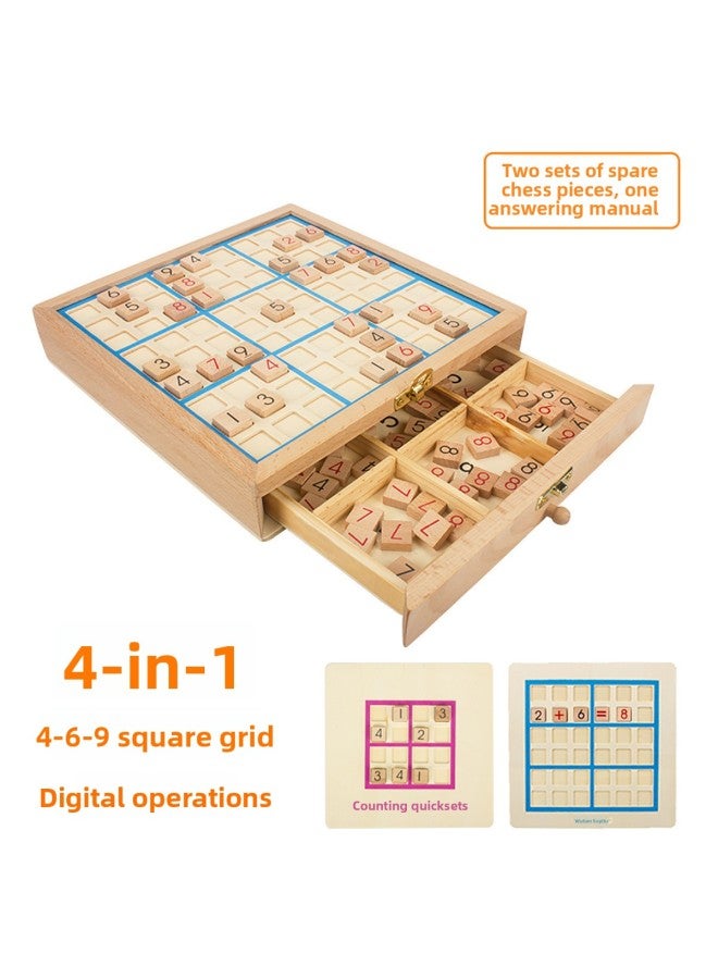 Children's Toys Wholesale Backgammon Checkers Multifunctional Beast Game Chess Double-Sided Game Board Hanhu